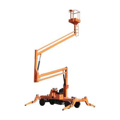 China Building Construction Trailer Mounted Boom Lift Articulating Telescopic Arm Te koop