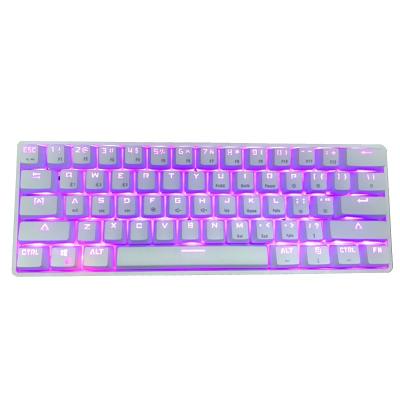 China wholesale DK61 60% Anti-ghosting RGB Mechanical Mini Gaming Keyboard Wireless Keyboard for sale