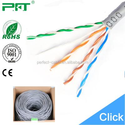 China Netwoking China Shenzhen Cable Factory 0.5mm/0.48mm/0.45mm/0.4mm OFC Conductors Cat5e UTP Lan Cable for sale