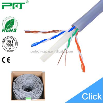 China Copper/CCA/CCAG networking cable price per meter utp cat5e/cat 6 cable made in china for sale