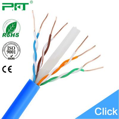 China New 1000 ft cat6 Cat6 Bulk Wire Ethernet Cable (CCA) UTP Access Box HDPE Insulation Material for sale