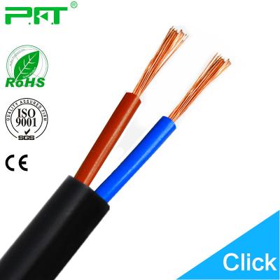 China Overhead PFT Factory Cheapest Price Rvv Flexible Cable 2 Cores Flexible Electrical Copper Wire for sale