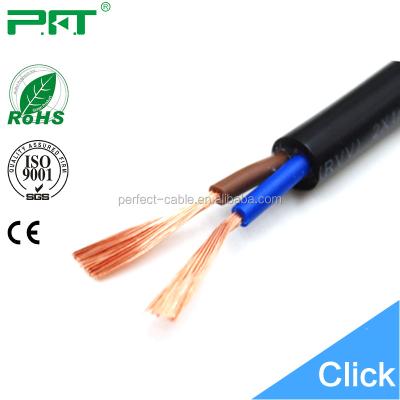 China Factory Price RVV 2core 1.5mm Electrical Wires 1.5mm Underground RoHS / CE / ISO9001 for sale