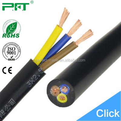 China Bare Copper Conductor Underground High Quality RVV Power Cable 0.75*3 Cores for sale