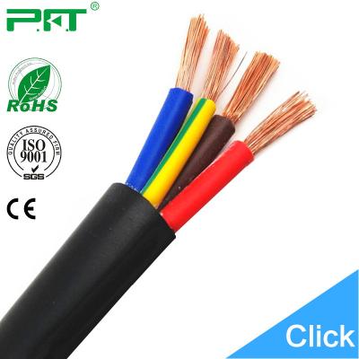 China Factory Lowest Price Underground RVV Black Or Yellow Color 4 Cores 1.5mm2 2.5mm2 4mm2 6mm2 Electrical Cable for sale