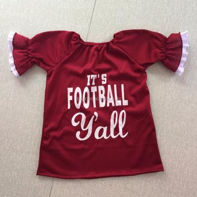 China Shirts & Private Custom Red Tops Soccer Short Sleeved Latest 2020 Popular Designs T Shirt for sale