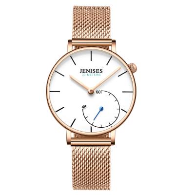 China Quartz Watch Simple and Stylish 3ATM Waterproof, Scratch-resistant Luminous PU Strap, Ladies Men Stainless Steel Round Analog Te koop