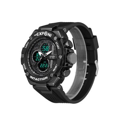 China Men's Digital Dual Time Date Watch Stopwatch Multifunctional Fashion Sports Digital Watch for sale