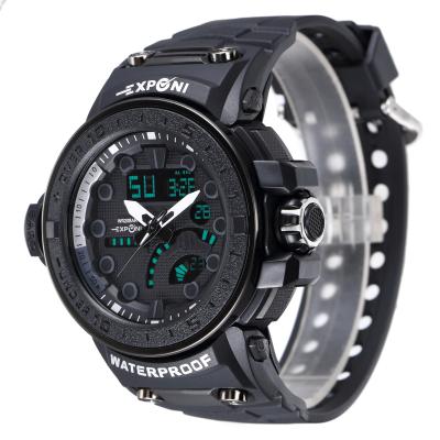 China Men's Digital Watch Analog Digital Luxury LED Display TPU Men's Sports Watch en venta