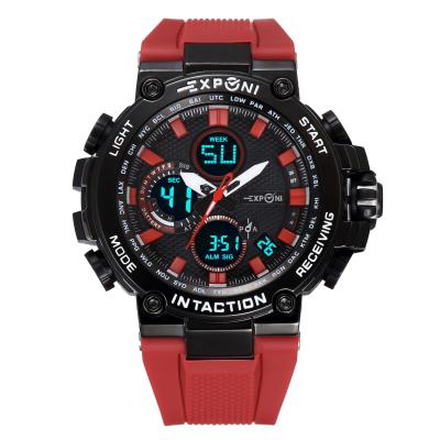 China Sports luminous watch sports dual time custom digital watch Waterproof Digital Watch Te koop