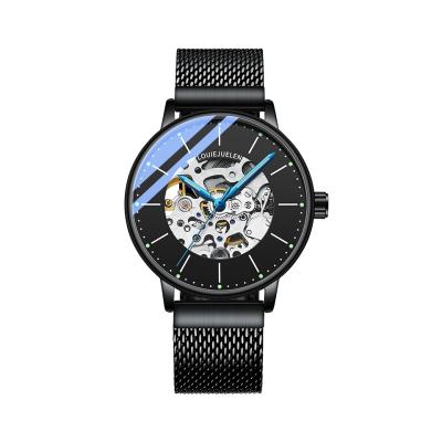 China Hollow out design Men's Fashion mechanical watch Waterproof Wristband Mechanical Watch en venta