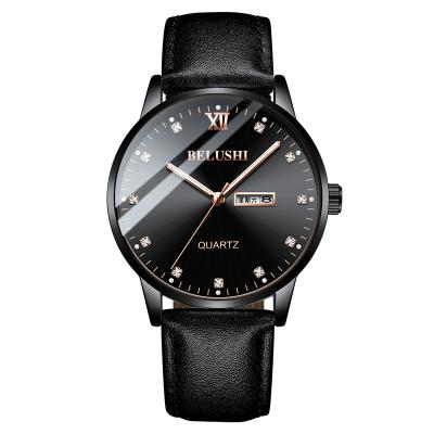 China Regards RJ-Q545 Watch Mineral Tempered Glass Men's Sports Quartz Watch Black Simple Quartz Watch Te koop