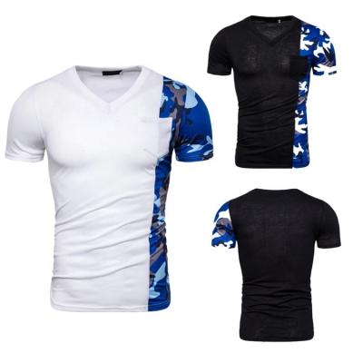 China 2020 Wholesale High Quality White Color Men's Other V NeckT Shirt From China for sale