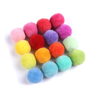 China Fashionable Hot Sale Faux Cashmere Fur 2.5cm 25mm Polyester Pompom For DIY Shoes Clothing Accessories for sale