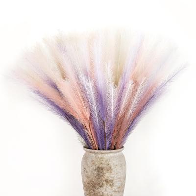 China 2021 Bulk Fabric 5pcs/pack Hot Sale Artificial Flower Home Decorations Flower Pampas Wedding Decoration Silk Flower for sale