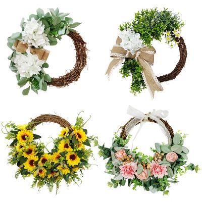 China Flower and Fabric Silk Rattan 2021 New Designer Fashion Artificial Flower Trendy Garlands for Fall Wall Home DIY Floor Garden Office Wedding Decoration for sale