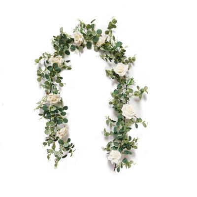 China 2022 New Design Christmas Silk Wedding Birthday Party Decoration Home Gypsophila Rose Vine for sale