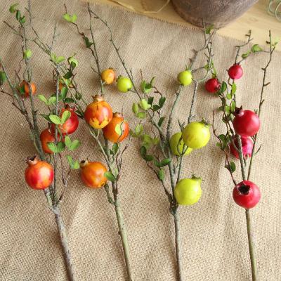 China Wedding& Home& Hot wholesale low moq office decoration flower plants sale artificial fruit pomegranate simulation fruit for home decoration pomegranate for sale