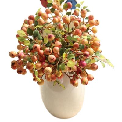 China Wedding& Home& 2021 Office Christmas Decoration Autumn Color High Quality Artificial Berry Orange Beans For Home Decor Wedding Christmas for sale