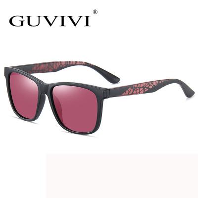 China GUVIVI Fashion Vintage Men Wholesale Polarized Sports Sunglasses Square Frame TR 90 Sunglasses for sale