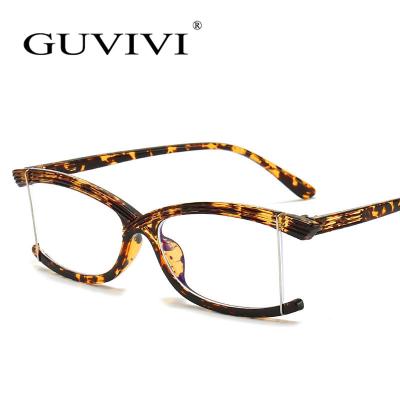 China Fashion GUVIVI Candy Color Semi Frameless Flat Lens Sunglasses Optical Frames And Sunglasses Frame Small for sale