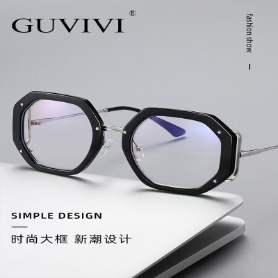 China Guvivi New Comfort Sunglasses Hot Selling Unisex Anti-blue Light Optical Sight Vintage Personalized Custom Wholesale Glasses Frames for sale