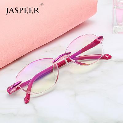 China New Guvivi Slim Blue Lightweight Cat Eye Computer Glasses Anti Cut Nose Reading Glasses 2019 for sale