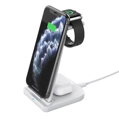 China Mobile Phone Best Seller Qi Certified 3 In 1 15W Fast Wireless Charger Station for sale