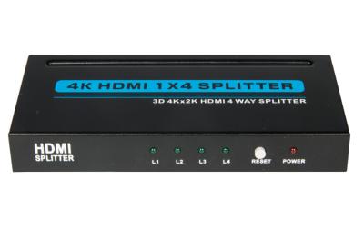 China HDMI Signal Splitter 1 In 4 Out , HDMI 4 Way Splitter 4 Port Amplifier High Speed for sale