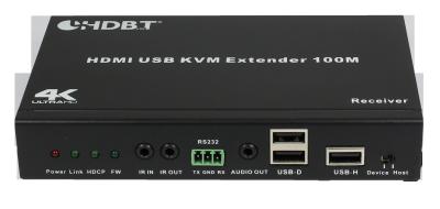 中国 HDMI USB のエクステンダー 100m の HDBaseT の Cat5e/Cat6 上の USB KVM のエクステンダー 販売のため