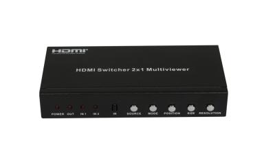 China 2 Schalter-Kasten des Hafen-HDMI, 2 x 1 HDMI-Rangierlok MultiViewer mit ZACKEN zu verkaufen