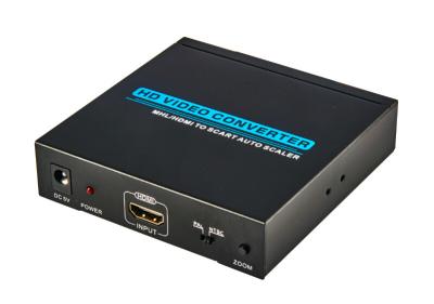 China MHL / HDMI TO SCART Converter , HD Video Scaler with LED Indicator for sale