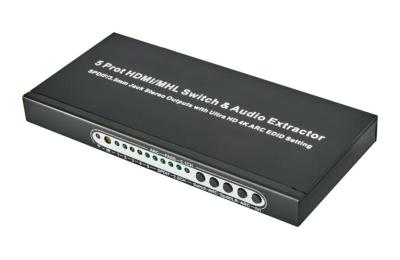 China 5 X 1 HDMI-Schakelaar Audiotrekker met Afstandsbediening aan HDTV/van HDMI Vlak Comité Te koop