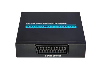 China Portable HDMI TO SCART Converter Box Auto Scaler With PAL / NTSC Switch for sale