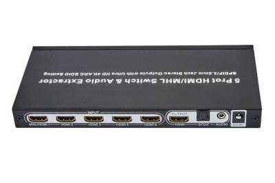 China Switcher HDMI van HDMI 5x1 de Digitale Audio Niet samengedrukte Audio van Trekkersteunen zoals LPCM Te koop