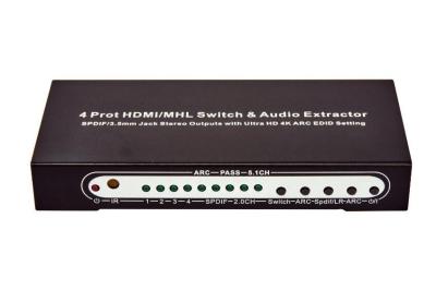 China 4 interruptor Hdmi do porto HDMI ao extrator audio de Hdmi, extrator audio de Hdmi Digital à venda