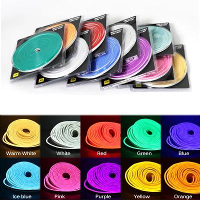 China Waterproof Flex Neon Led Strip 110v 220v 24v 12v Silicone PVC Customized Ip65 Ip68 Sports Stadiums Color Changing RGB Led Neon Rope Light for sale