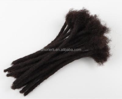 China Wholesale Afro Wave Orient Small Size 0.6cm Curly Braiding Human Natural Locs Hair Crochet Dreadlocks Extensions for sale