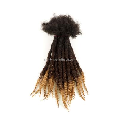 China Afro Kinky Curly Orient Dreads 100% Virgin Hair Wholesale Small Size Handmade Textured Curly Locs for sale