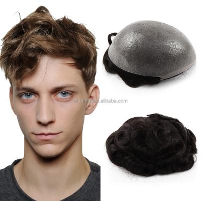 China Orientfashion High Quality Natural Wave Most Replacement Natural Invisible Hairline Super Thin Skin Man Hair Hairpiece for sale