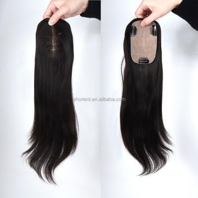 China Chinese Remy Hair Women Hair Topper Orient Hair Silk Base Human Wig 8x13cm for sale