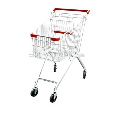 China Xieda Durable Cheap Price Supermarket Shopping Trolley Grocery Shopping Cart Hand Push Trolley For Shopping With 4 Wheels for sale