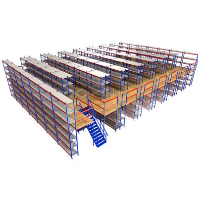 China Corrosion Protection Tiered Industrial Shelf Storage Racks Mezzanine System for sale