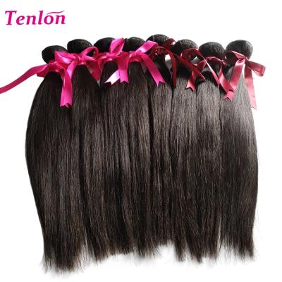 China Cheap Wholesale Silky Straight Wave No Flower Chemical Treated Straight Virgin Brazilian Hair Weave Bundles for sale