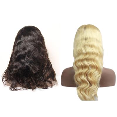 China Body Wave #1b Body Wave #613 Full Lace Wigs Hd Natural Unprocessed Brazilian Transparent Human Hair Wholesale Virgin Natural Black Blonde for sale