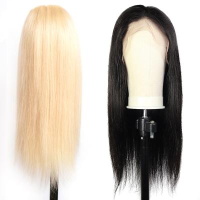 China Wholesale #613 #1b Silky Straight Blonde Natural Black Straight Wave Cuticle Aligned Brazilian Virgin Human Hair Hd Full Lace Wigs for sale