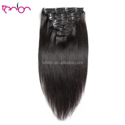 China Wholesale Good Quality Raw Material Factory Price 100% Virgin Curly Curly Clip In Hair Extensions for sale