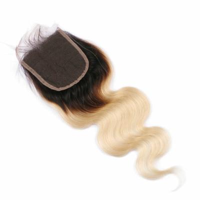 China Wholesale Cheap Sheer Lace Mink Brazilian Human Hair Blonde Natural Black Body Wave 4x4 5x5 1B/613 Ear To Ear Closures for sale