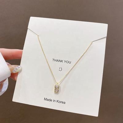 China 2021 FASHIONABLE new fashion personality whistle micro-inlaid zircon necklace titanium steel female temperament exquisite clavicle chain for sale