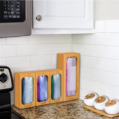 China Viable Home Kitchen Bag Food Storage Organizer Bamboo Ziplock Holders For Kitchen for sale